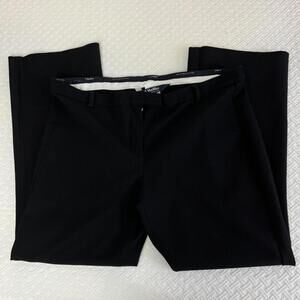 Max Mara Women's Size 16 Black Cropped Pants Casual Stretch Pockets Workwear